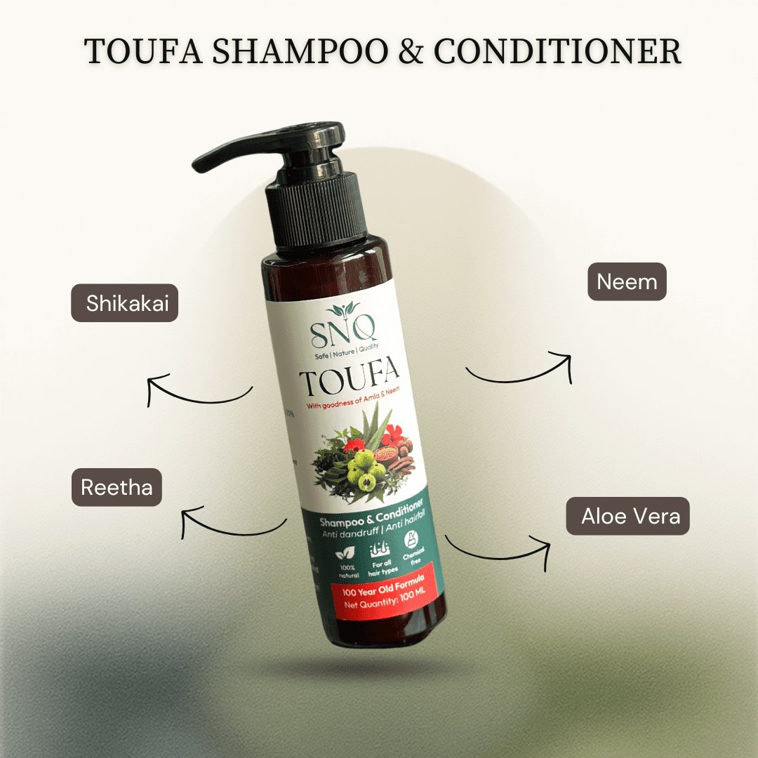 Toufa Herbal Hair Shampoo & Conditioner (100ML) - Image 2