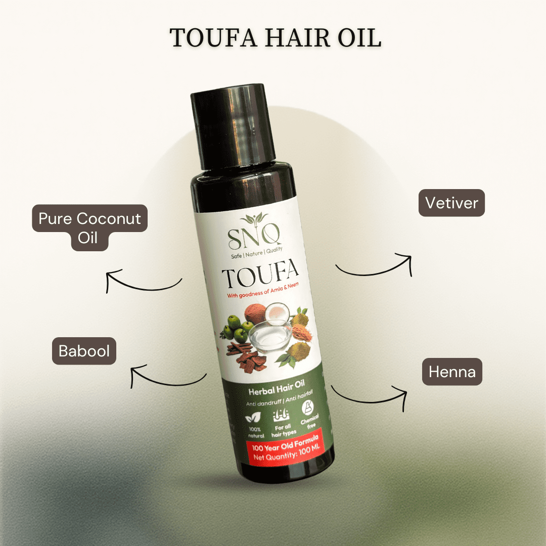 Anti-Hairfall Toufa Herbal Hair Oil (100ML) - Image 2